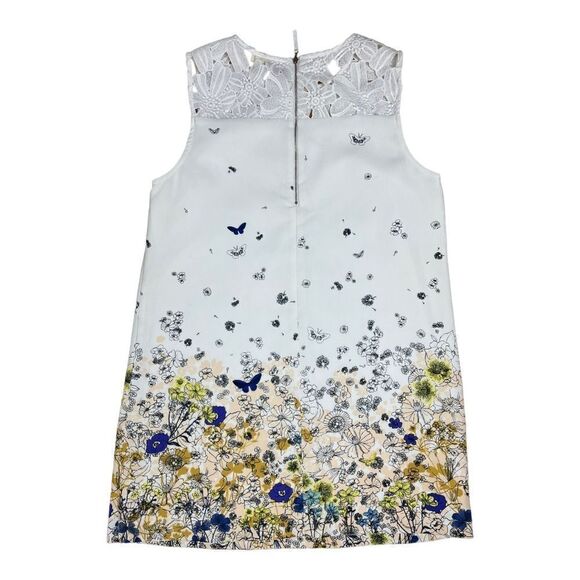 Maison Jules White Floral Lace Neck Sheath Dress Women’s Sz XL Contemporary - Picture 6 of 6